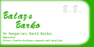 balazs barko business card